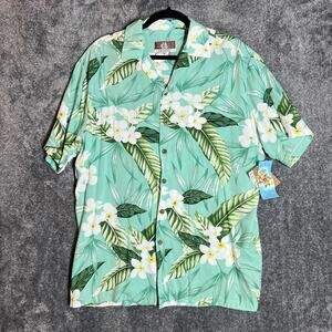 Kalaheo Hawaiian Shirt Mens Medium Aloha Camp Coral Rayon Made in Hawaii USA